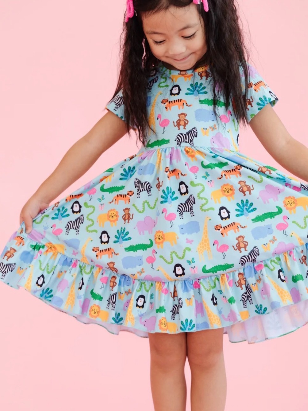 Girlhood size 4 zoo animal dress
